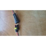 Conector auto 2 pini cu cablu de exterior (HB-202) -www.lutek.ro