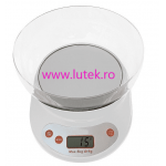 Cantar de bucatarie cu bol plexi 5kg (CB-5K-B) www.lutek.ro