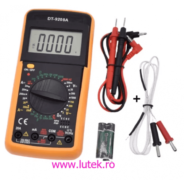 Multimetru aparat de masura DT9208A (LTK-DT-9208A) - www.lutek.ro