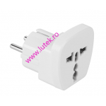 Adaptor stegher Anglia (UK) la euro (ZLA-0565F), www.lurek.ro