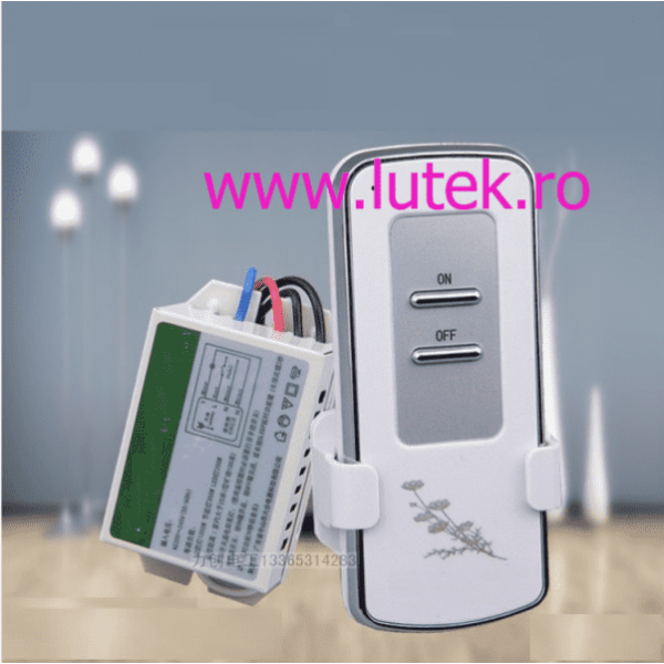 Telecomanda universala cu receptor pentru lustre/aplice  (LT-2000W), www.lutek.ro