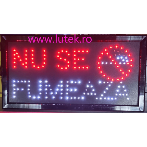 Reclama luminoasa Led "Nu se fumeaza" cu animatie (LTK-DSPNSF) - www.lutek.ro