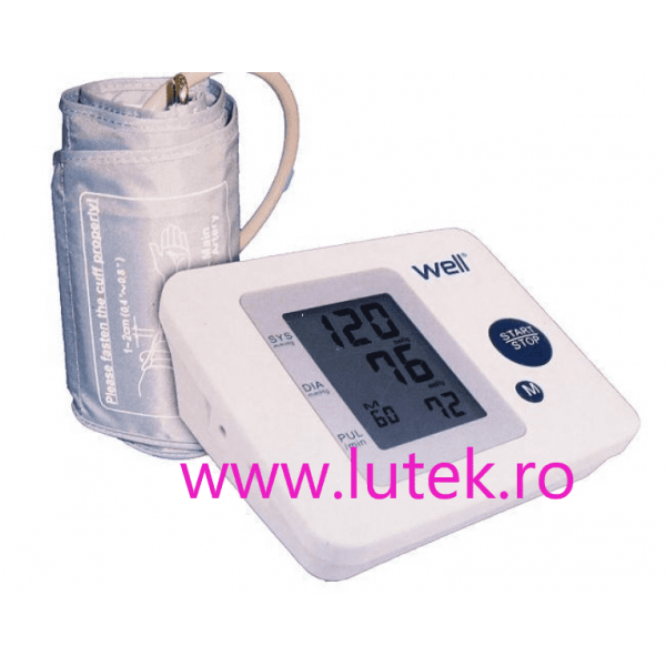 Tensiometru digital pentru brat cu afisaj LCD (WELL) - www.lutek.ro