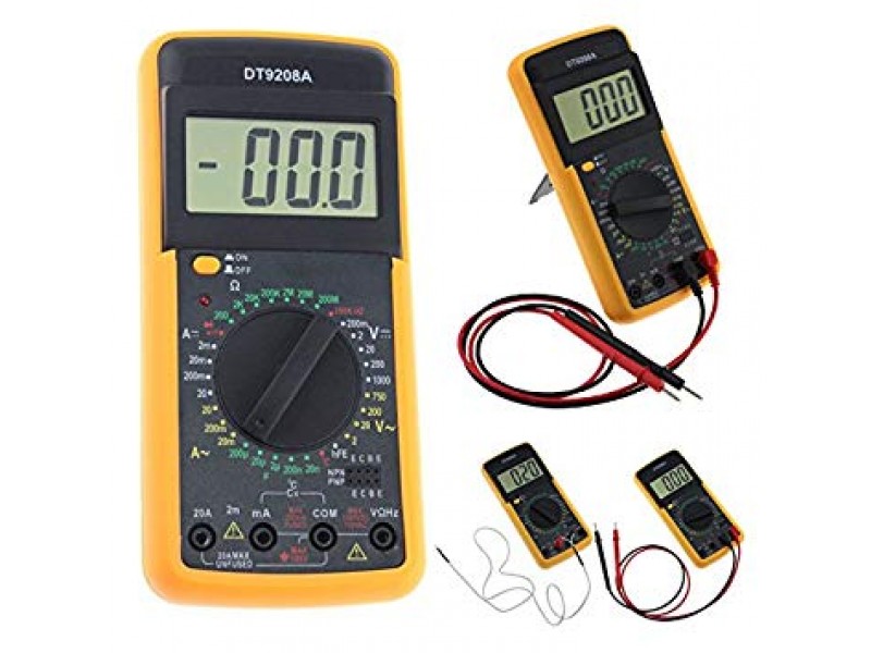 Multimètre Numérique Professionnel DT-9208A Avec Sonde De Température - Idéal Pour Bricoleurs