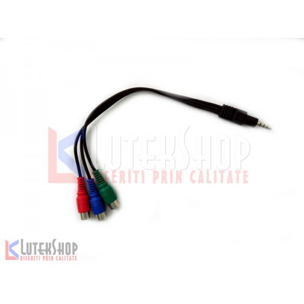 Cablu auxiliar Jack 3 RCA mama 23 cm (LTK-3RCAJ) - www.lutek.ro