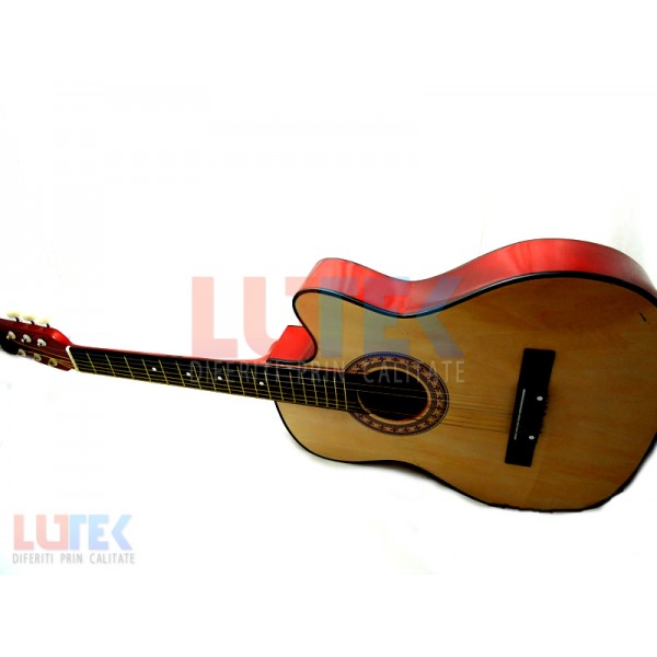 Chitara rosu bej 9 5 (LTK-CH03) - www.lutek.ro