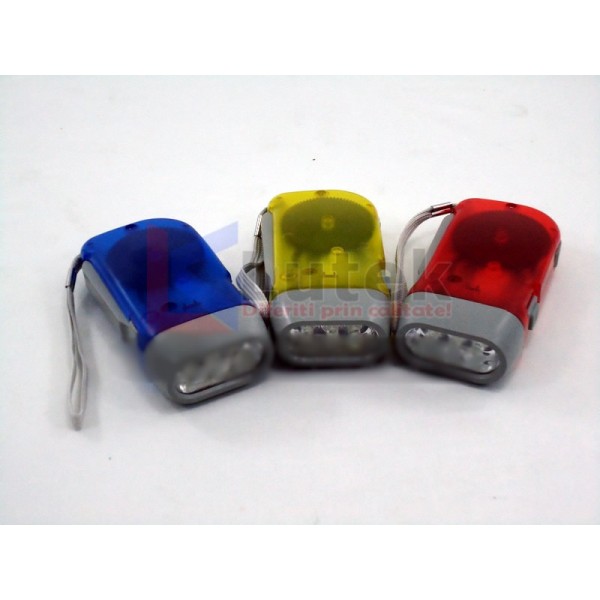 Lanterna portabila cu acumulator si dinam (LTK-DIN12) - www.lutek.ro