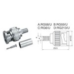 Mufa BNC RG58 Tata pentru sertizare (LTK-BNC) - www.lutek.ro