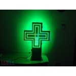 Reclama luminoasa "Cruce farmacie" 2 culori (CF2CE) - www.lutek.ro
