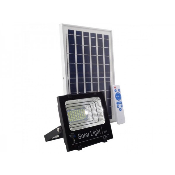 Kit solar LED 25W cu panou si telecomanda (KSP-25w) www.lutek.ro