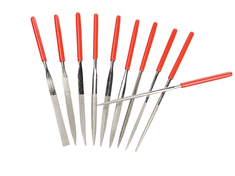 Set lime diamantate rivestimento titanio 3x140mm tempra alta frequenza